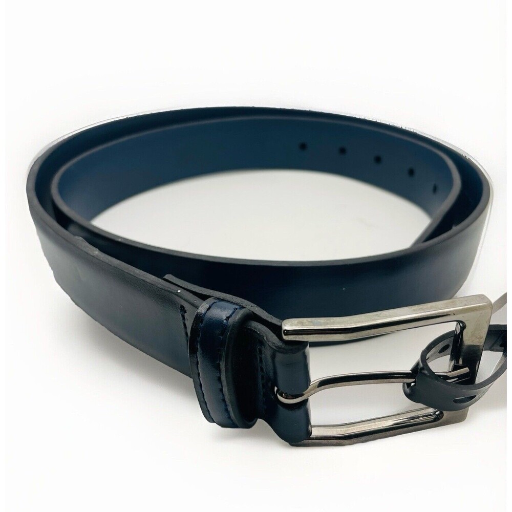 Mens Florsheim Carmine Dress Belt NEW Navy Blue Leather, Size 40 [FL5006-220]
